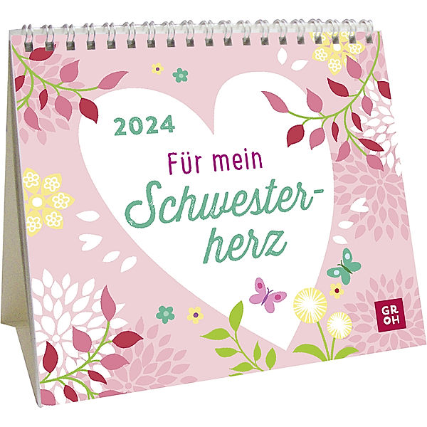 Mini-Kalender 2024: Für mein Schwesterherz, Mini-Kalender 2024: Für mein Schwesterherz