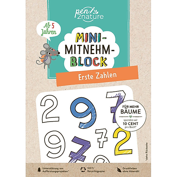 Mini-Mitnehm-Block Erste Zahlen, pen2nature