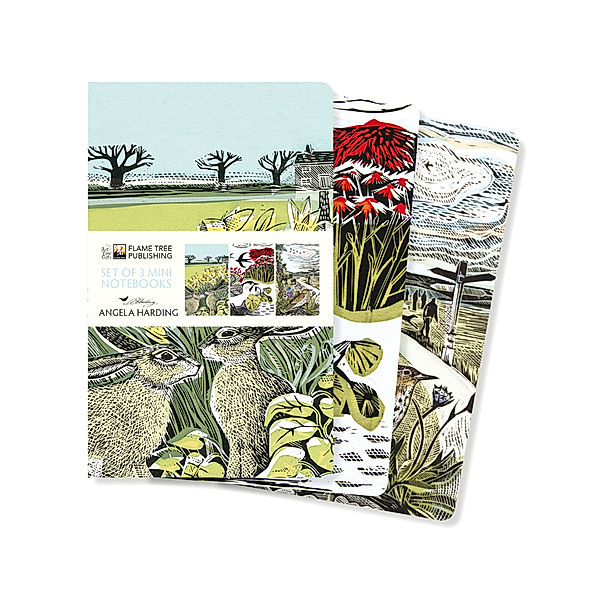 Mini-Notizbücher (3er-Pack) - Dreier Set Mini-Notizbücher: Angela Harding, Flame Tree Publishing