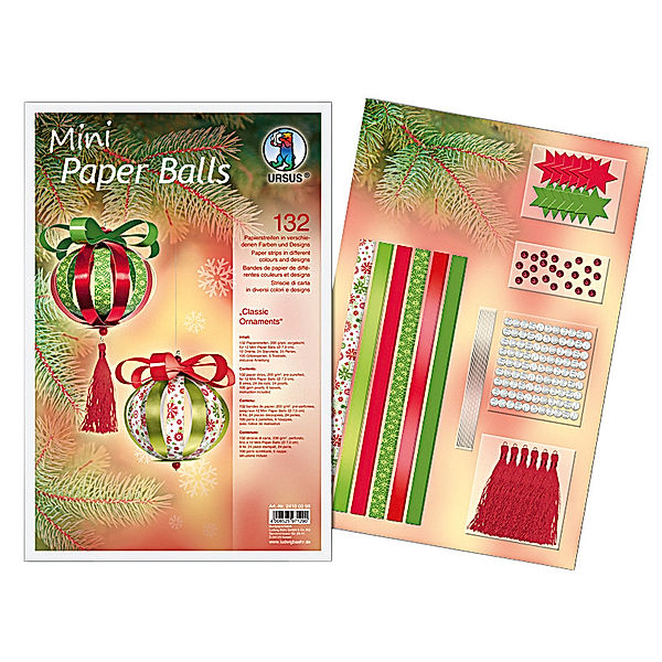 Mini Paper Balls (Motiv: Classic Ornaments)
