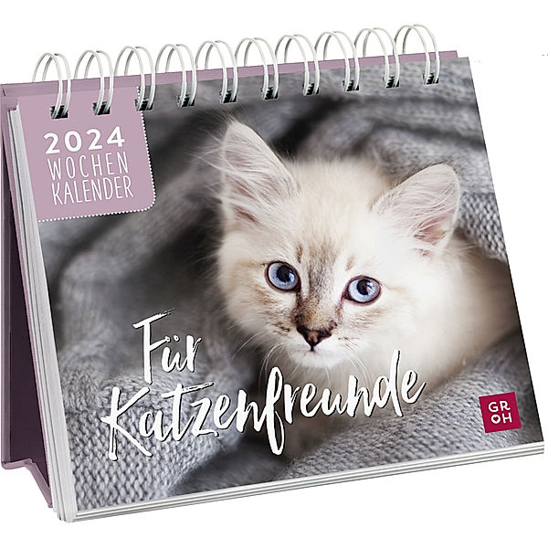 Mini-Wochenkalender 2024: Für Katzenfreunde, Mini-Wochenkalender 2024: Für Katzenfreunde