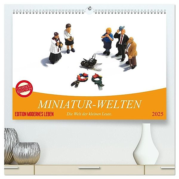 MINIATUR-WELTEN (hochwertiger Premium Wandkalender 2025 DIN A2 quer), Kunstdruck in Hochglanz, Calvendo, Karsten Thiele