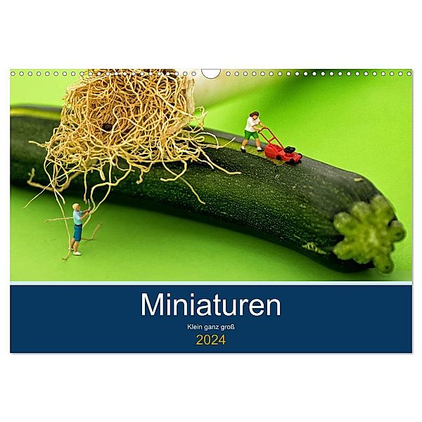 Miniaturen - Klein ganz groß (Wandkalender 2024 DIN A3 quer), CALVENDO Monatskalender, Ute Jackisch