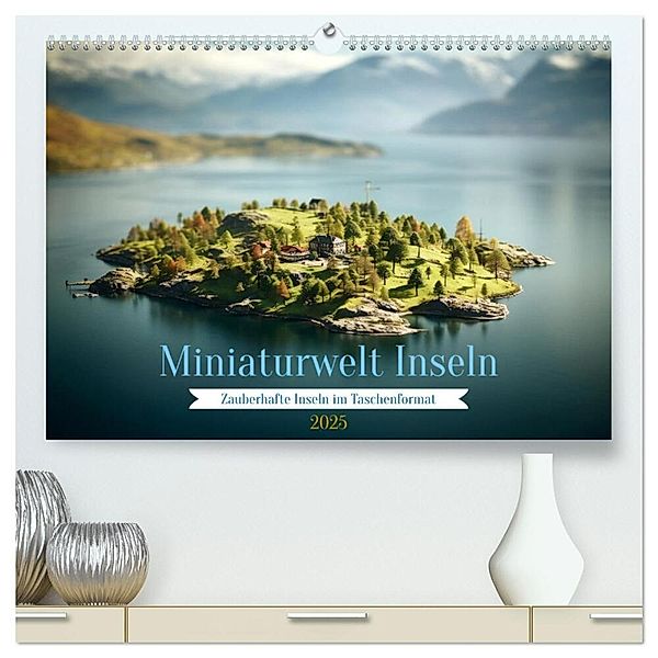 Miniaturwelt Inseln (hochwertiger Premium Wandkalender 2025 DIN A2 quer), Kunstdruck in Hochglanz, Calvendo, Daniela Tapper