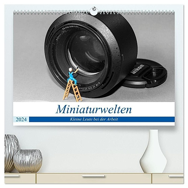 Miniaturwelten - Kleine Leute bei der Arbeit (hochwertiger Premium Wandkalender 2024 DIN A2 quer), Kunstdruck in Hochglanz, Jürgen Trimbach