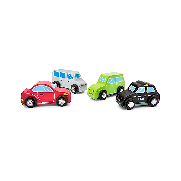 New Classic Toys Minifahrzeuge 4er-Set aus Holz