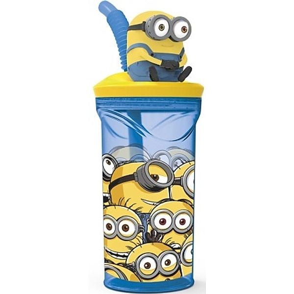 Minions, 3D Trinkbecher mit Strohhalm