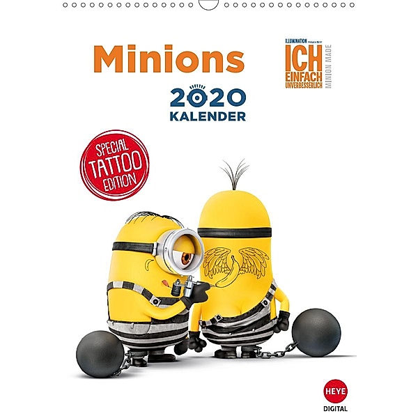 Minions (Wandkalender 2020 DIN A3 hoch), Heye Digital