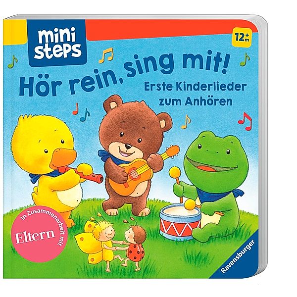 ministeps: Hör rein, sing mit! Erste Kinderlieder zum Anhören: Soundbuch ab 1 Jahr, Spielbuch, Bilderbuch, Volksgut