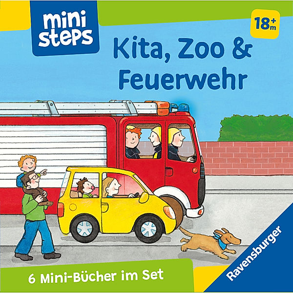 ministeps: Mein erster Bücher-Würfel: Kita, Zoo und Feuerwehr (Bücher-Set), Ina Milk