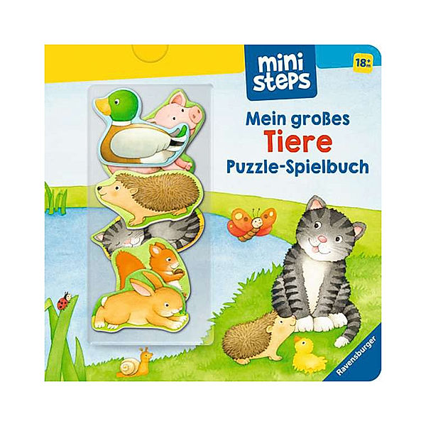 ministeps: Mein großes Tiere Puzzle-Spielbuch, Frauke Nahrgang