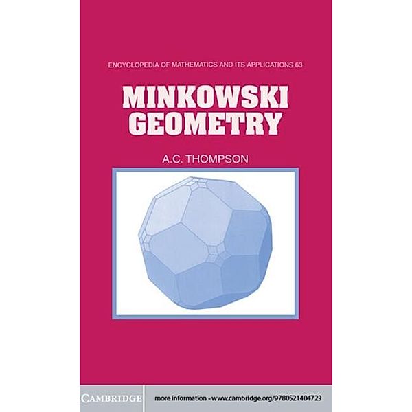 Minkowski Geometry, A. C. Thompson