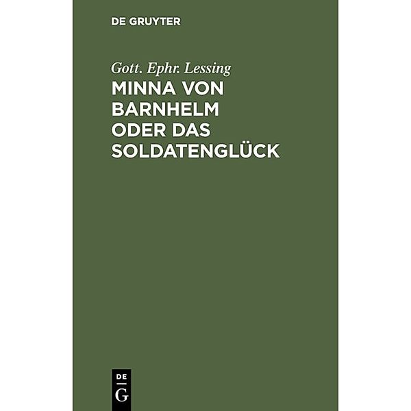 Minna von Barnhelm oder das Soldatenglück, Gotthold Ephraim Lessing