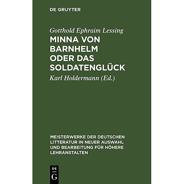 Minna von Barnhelm oder das Soldatenglück, Gotthold Ephraim Lessing