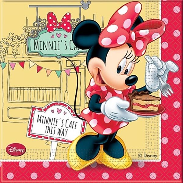 Minnie Mouse Café Servietten 20St33x33