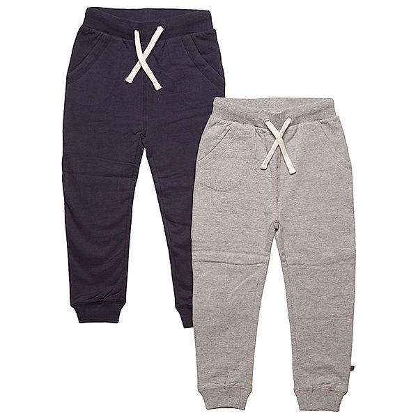 Minymo Minymo Jogginghose, 2er-Set, marine/grau (Größe: 122)