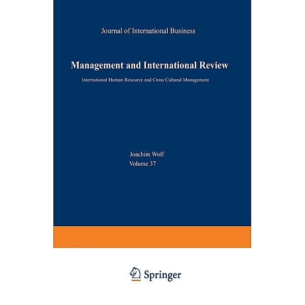 mir, Management International Review, Special Issue: Vol.1 International Human Resource and Cross Cultural Management