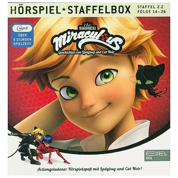 Miraculous - Staffelbox. Staffel.2.2, 1 MP3-CD,1 Audio-CD, Miraculous