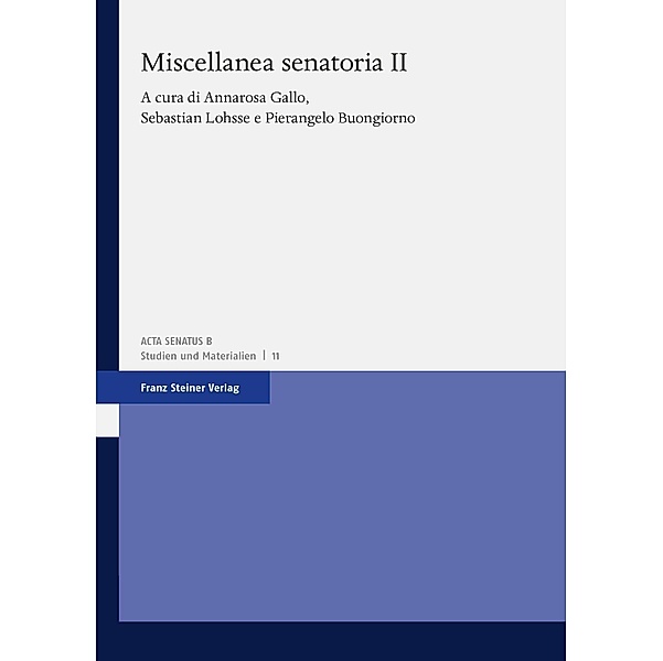 Miscellanea senatoria. Vol. 2