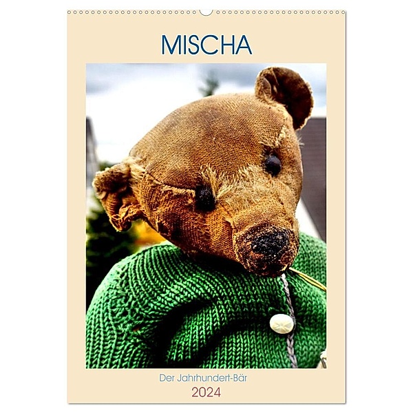 MISCHA - Der Jahrhundert-Bär (Wandkalender 2024 DIN A2 hoch), CALVENDO Monatskalender, Henning von Löwis of Menar