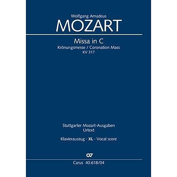 Missa in C (Klavierauszug XL), Wolfgang Amadeus Mozart