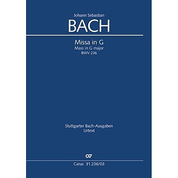 Missa in G (Klavierauszug), Johann Sebastian Bach