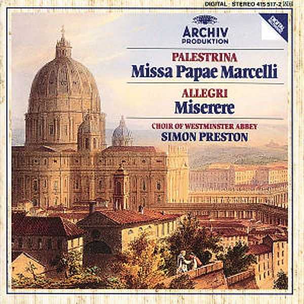 Missa Papae Marcelli/Tu Es Pet, Westminster Abbey Choir, S. Preston