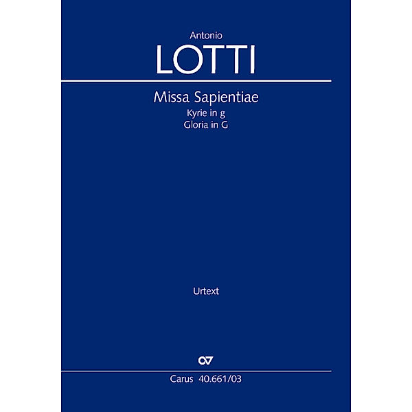 Missa Sapientiae, Antonio Lotti