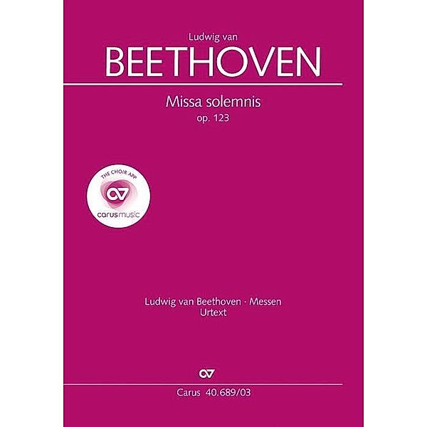 Missa solemnis, Klavierauszug, Ludwig van Beethoven