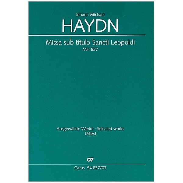 Missa sub titulo Sancti Leopoldi MH 837, Klavierauszug, Michael Haydn