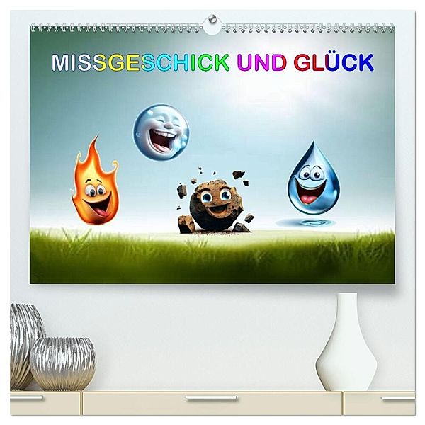Missgeschick und Glück (hochwertiger Premium Wandkalender 2024 DIN A2 quer), Kunstdruck in Hochglanz, Ingrid Besenböck