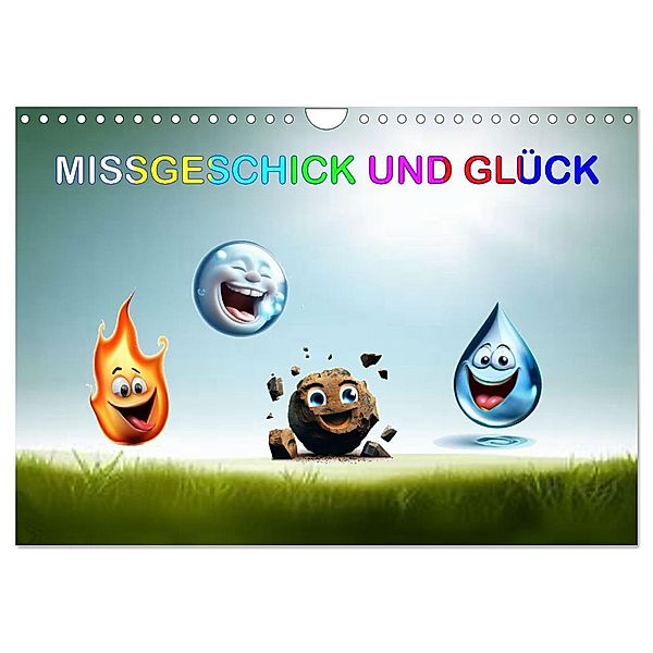 Missgeschick und Glück (Wandkalender 2024 DIN A4 quer), CALVENDO Monatskalender, Ingrid Besenböck