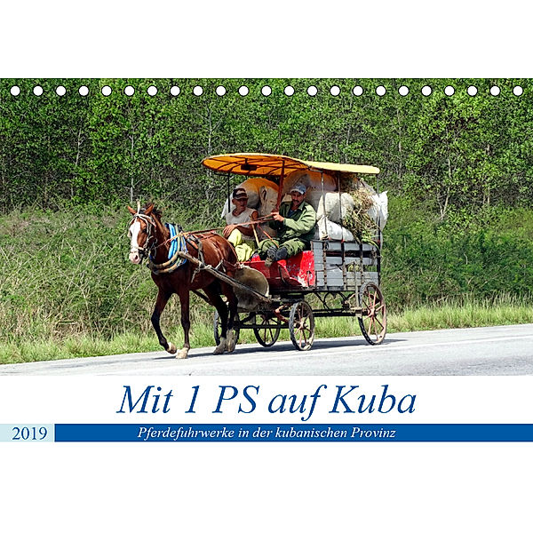Mit 1 PS auf Kuba - Pferdefuhrwerke in der kubanischen Provinz (Tischkalender 2019 DIN A5 quer), Henning von Löwis of Menar