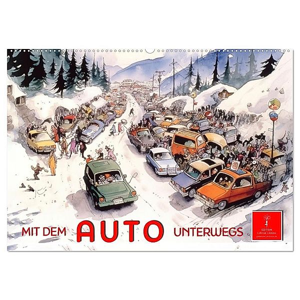 Mit dem Auto unterwegs (Wandkalender 2024 DIN A2 quer), CALVENDO Monatskalender, Peter Roder