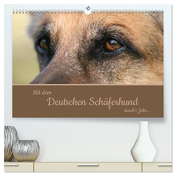 Mit dem Deutschen Schäferhund durch's Jahr (hochwertiger Premium Wandkalender 2024 DIN A2 quer), Kunstdruck in Hochglanz, Claudia Steininger