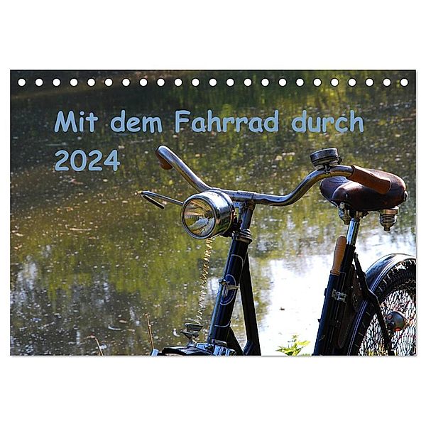 Mit dem Fahrrad durch 2024 (Tischkalender 2024 DIN A5 quer), CALVENDO Monatskalender, Dirk Herms