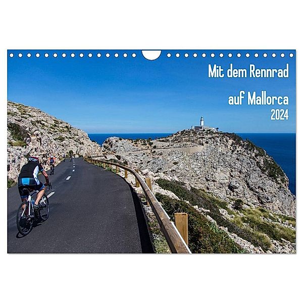 Mit dem Rennrad auf Mallorca (Wandkalender 2024 DIN A4 quer), CALVENDO Monatskalender, Herbert Poul