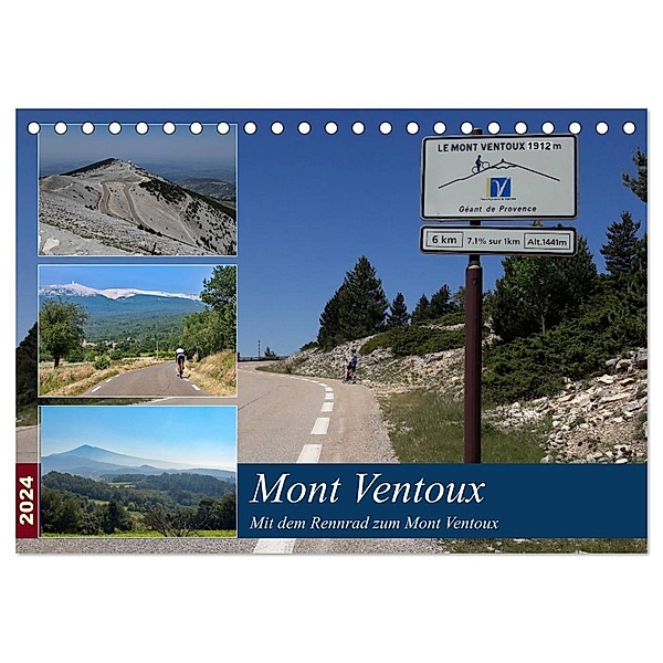 Mit dem Rennrad zum Mont Ventoux (Tischkalender 2024 DIN A5 quer), CALVENDO Monatskalender, Annette Dupont