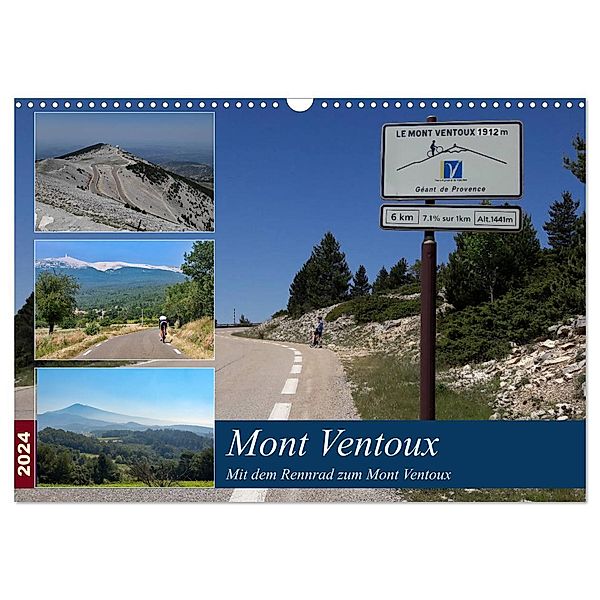Mit dem Rennrad zum Mont Ventoux (Wandkalender 2024 DIN A3 quer), CALVENDO Monatskalender, Annette Dupont