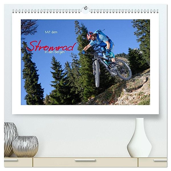 Mit dem Stromrad in den Bergen (hochwertiger Premium Wandkalender 2024 DIN A2 quer), Kunstdruck in Hochglanz, Franz Faltermaier