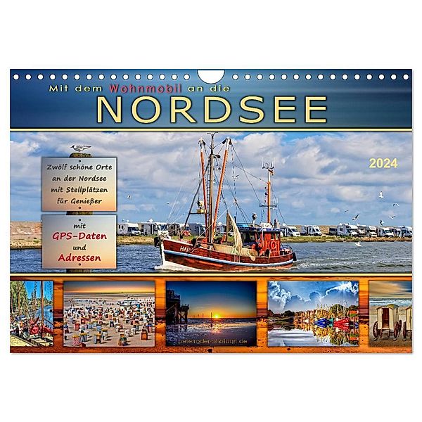 Mit dem Wohnmobil an die Nordsee (Wandkalender 2024 DIN A4 quer), CALVENDO Monatskalender, Peter Roder