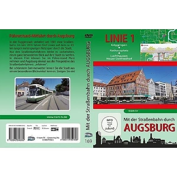 Mit der Straßenbahn durch Augsburg - Mit der Straßenbahn durch Augsburg - Linie 1 - Göggingen bis Neuer Ostfriedhof,DVD