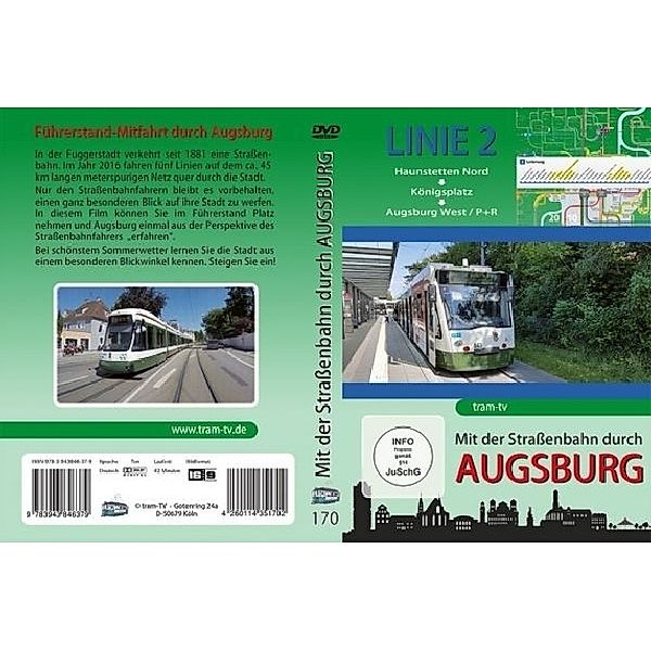 Mit der Straßenbahn durch Augsburg - Mit der Straßenbahn durch Augsburg - Linie 2 - Haunstetten Nord bis Augsburg West,DVD