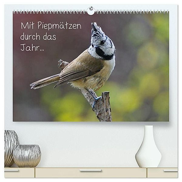 Mit Piepmätzen durch das Jahr ... (hochwertiger Premium Wandkalender 2024 DIN A2 quer), Kunstdruck in Hochglanz, Karin Berger (Kabefa)