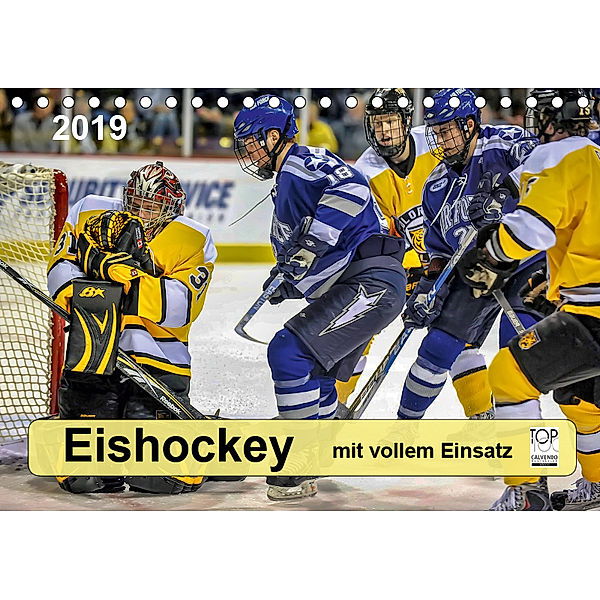 Mit vollem Einsatz - Eishockey (Tischkalender 2019 DIN A5 quer), Peter Roder