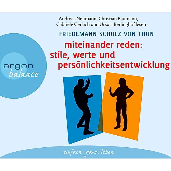 Miteinander reden.Tl.2,4 Audio-CD, Friedemann Schulz Von Thun