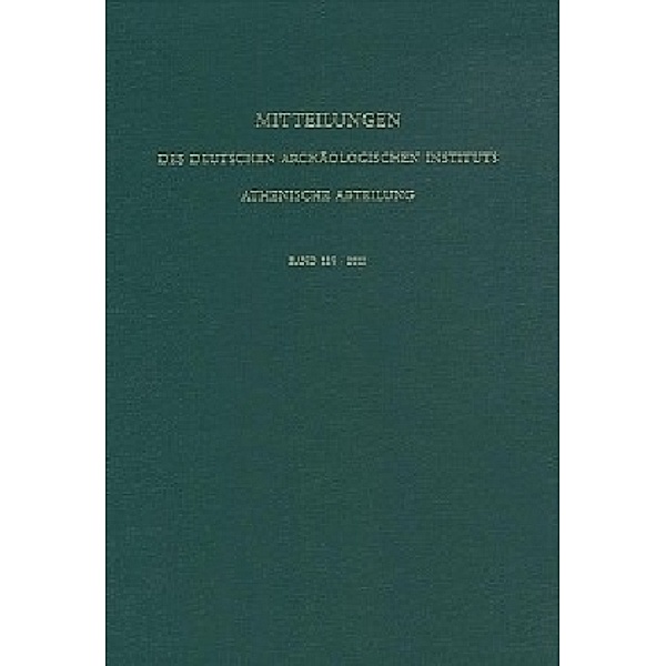 Mitteilungen des Deutschen Archäologischen Instituts, Athenische Abteilung.Bd.125