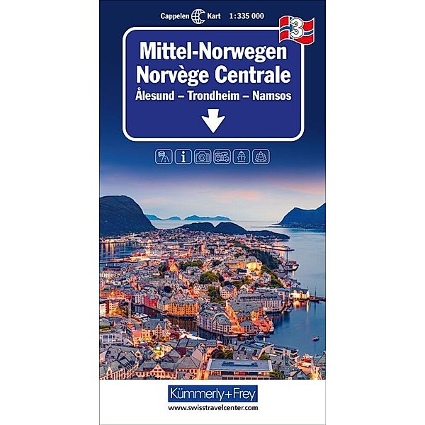 Mittel-Norwegen Nr. 03 Regionalkarte Norwegen 1:335 000