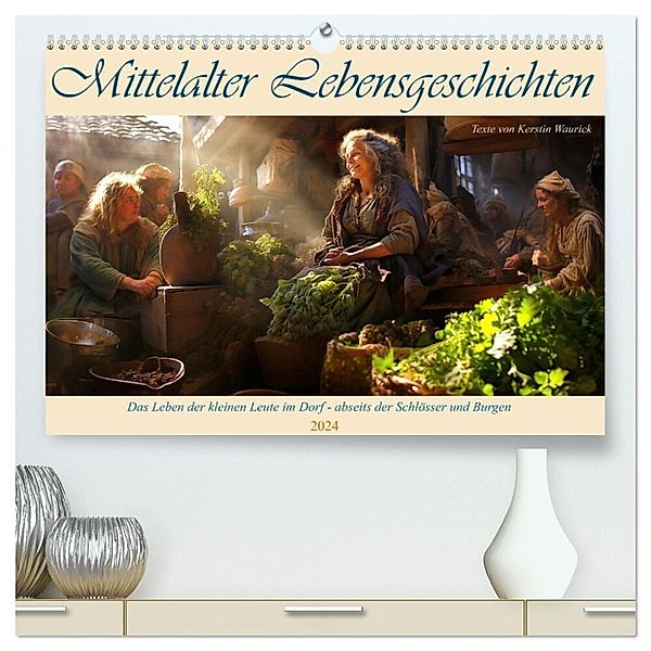 Mittelalter Lebensgeschichten (hochwertiger Premium Wandkalender 2024 DIN A2 quer), Kunstdruck in Hochglanz, Kerstin Waurick