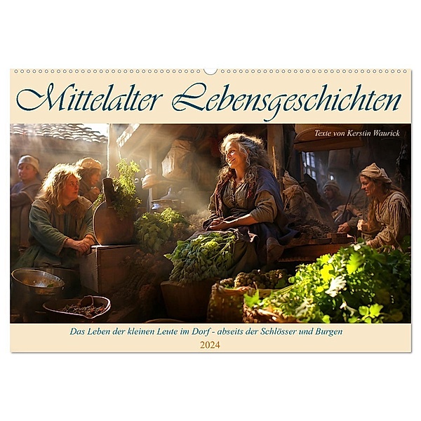 Mittelalter Lebensgeschichten (Wandkalender 2024 DIN A2 quer), CALVENDO Monatskalender, Kerstin Waurick